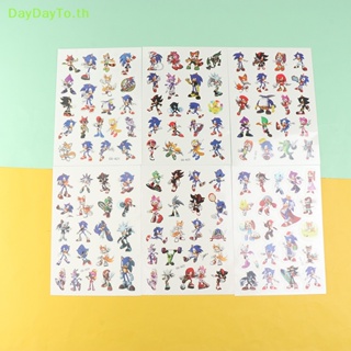 Daydayto สติกเกอร์รอยสักชั่วคราว ลายการ์ตูนอนิเมะโซนิค กันน้ํา DIY สําหรับเด็ก