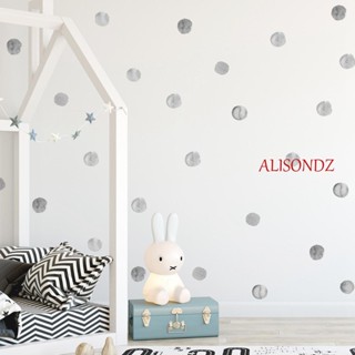 Alisondz สติกเกอร์ติดผนัง วางง่าย ตกแต่งร้านค้า หน้าต่าง เครื่องประดับ ลายจุด สีน้ํา ห้องเด็ก ภาพจิตรกรรมฝาผนัง