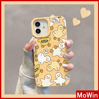 Mowin - เข้ากันได้สำหรับ เคสไอโฟน เคสไอโฟน11 เคส iphone 11 กรณีเป็นมิตรกับสิ่งแวดล้อมสีเหลืองกรณีนุ่มปกป้องกล้องกันกระแทกน่ารักสัตว์เป็ดเข้ากันได้กับ iPhone 13 PRO MAX 12 PRO MAX 11 XR XS 7 8 PLUS