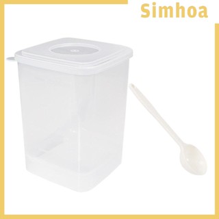 [SIMHOA] กล่องเก็บอาหาร โยเกิร์ต เยลลี่ และช้อน 1.5 ลิตร ประหยัด PP สําหรับห้องครัว, กล่องถนอมโยเกิร์ต กล่องเก็บอาหารในตู้เย็นพร้อมช้อนปิด ภาชนะหมักโยเกิร์ตแบบโฮมเมด