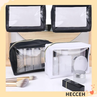 Hecceh กระเป๋าเครื่องสําอาง PVC กันน้ํา มีซิป สําหรับเด็กผู้หญิง