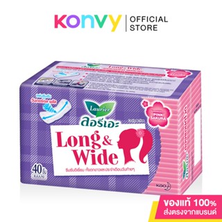 LAURIER แผ่นอนามัย Long &amp; Wide Pink Sakura [40pcs].