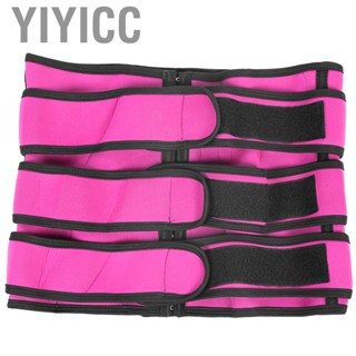 Yiyicc Waist Belt Sweat Support Trimmer Abdomen Wrap with Zipper   Exercise Equipment Adjustable Body Shaper Sport  for Adult Fitness(Rose Red)