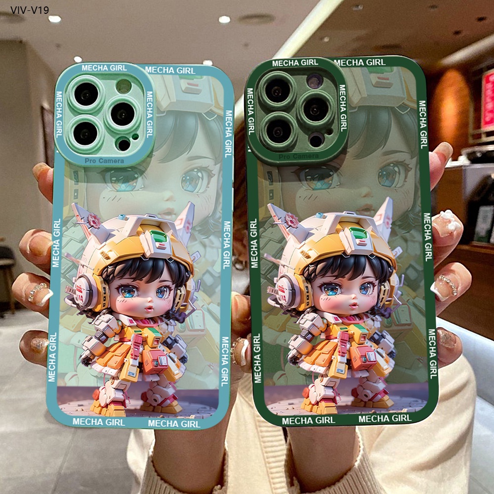VIVO V19 V17 V15 V11 V11i V9 V5 V5S Lite Neo Pro เคสวีโว่ สำหรับ Case Soft Rubber Cellphone Cute Mecha Girl เคสโทรศัพท์ Angel Eyes