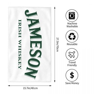 Jameson ผ้าขนหนู ทรงสี่เหลี่ยม ลายสัญลักษณ์ 70x40 ซม. สําหรับออกกําลังกาย โยคะ กลางแจ้ง