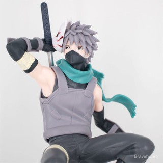 โมเดลการ์ตูนนารูโตะ Kakashi Kakashi สองมิติ แฮนด์เมด พร้อมมีด ไม่มีฐานรอง สําหรับประดับตกแต่งรถยนต์ SB5449