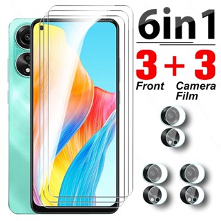 6in1 กระจกนิรภัยกันรอยหน้าจอกล้อง สําหรับ Oppo A78 4G Appo Orro A58 A58x A98 5G OppoA78 OppoA98 A 78 98 78A CPH2565