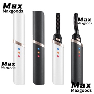 Maxg ที่ดัดขนตาไฟฟ้า ทําความร้อนเร็ว ติดทนนาน สีขาว สีดํา ชาร์จ USB สําหรับผู้หญิง