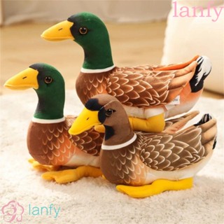 Lanfy ตุ๊กตาเป็ดจําลอง ของเล่น ของขวัญคริสต์มาส ฮาโลวีน น่ารัก เบาะหลัง ตกแต่งบ้าน ห้องนอน ยัดไส้ ของเล่น