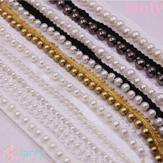 Lanfy ผ้าลูกไม้ แฮนด์เมด สไตล์วินเทจ สําหรับตกแต่งเสื้อผ้าเจ้าสาว DIY