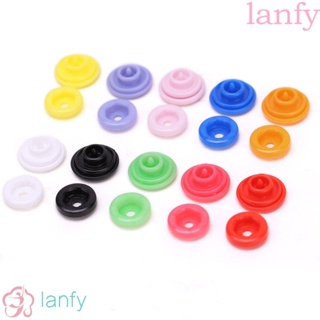 Lanfy ใหม่ ชุดกระดุมแป๊กผ้าอ้อม เรซิ่น 12 มม. 50 ชิ้น