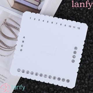 Lanfy แผ่นบอร์ดถัก ทรงกลม และสี่เหลี่ยม แฮนด์เมด สําหรับทําเครื่องประดับ