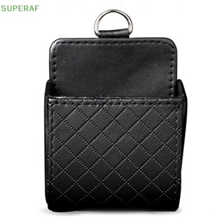 Superaf ขายดี กระเป๋าหนังแขวนช่องแอร์รถยนต์ พร้อมตะขอ 1 ชิ้น