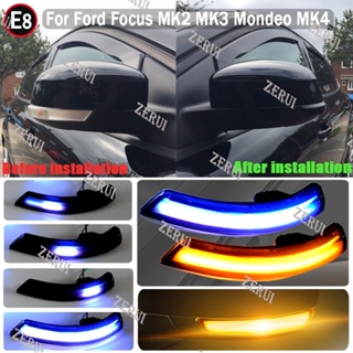 Zr หลอดไฟเลี้ยวไดนามิก LED ไดนามิก ติดกระจกมองข้าง สําหรับ Ford Focus 2 MK2 Focus 3 MK3 3.5 Mondeo MK4