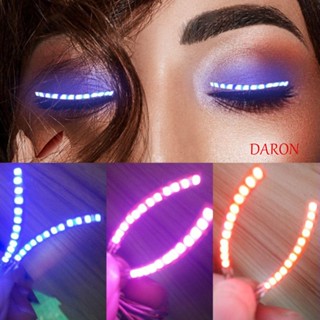 Daron ขนตาปลอมนีออน LED เรืองแสง กันน้ํา แฮนด์เมด สําหรับแต่งหน้าฮาโลวีน