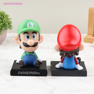 [technicolor] ใหม่ พร้อมส่ง โมเดลฟิกเกอร์การ์ตูนอนิเมะ Bros Luigi เขย่าหัว ของขวัญคริสต์มาส สําหรับตกแต่งรถยนต์