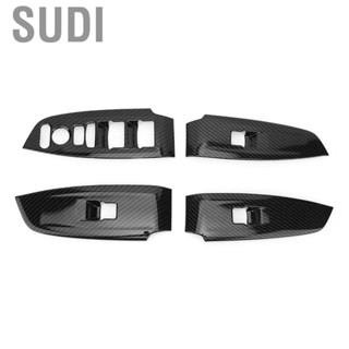 Sudi Window Lifter Panel Trim  4Pcs/Set Inner Switch Cover Water Transfer Left‑Hand Drive Fit for 2018‑2020