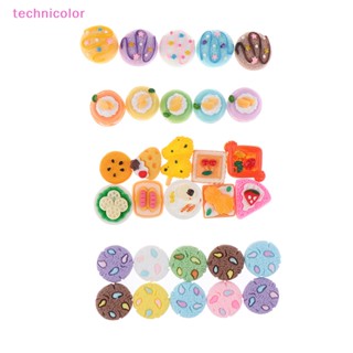 [technicolor] ใหม่ พร้อมส่ง อาหารจิ๋ว สเกล 1/6 สําหรับบ้านตุ๊กตา เค้ก ขนมปัง ขนมหวาน DIY 5 10 ชิ้น