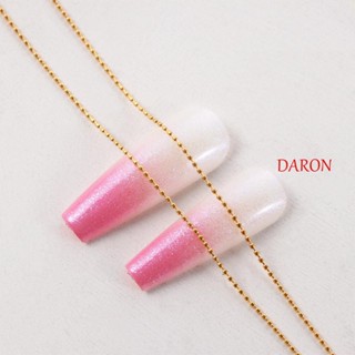 Daron อุปกรณ์ตกแต่งเล็บ โซ่เงิน ทอง 3D DIY สําหรับผู้หญิง