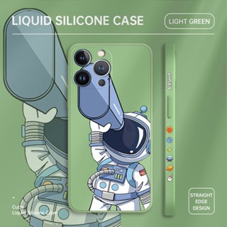เคสโทรศัพท์มือถือ ซิลิโคน กันรอยกล้อง ลายการ์ตูนนักบินอวกาศ สําหรับ Samsung M02 M02s M10 M10s M11 M12 M14 M21