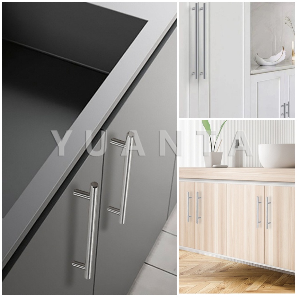 Yuanta มือจับประตู ตู้ ลิ้นชัก วัสดุสแตนเลสสีขาว สไตล์นอร์ดิก  มีหลายขนาด cabinet handle