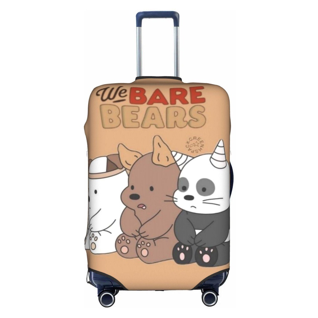We Bare Bears ผ้าคลุมกระเป๋าเดินทาง แบบหนา 18-32 นิ้ว ยืดหยุ่นสูง ผ้าสแปนเด็กซ์ ป้องกัน (ไม่รวมกระเป๋าเดินทาง)