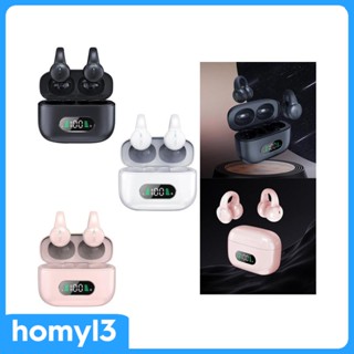 [Homyl3] หูฟังแบบหนีบ เปิดได้ พร้อมเคส ควบคุมแบบสัมผัส ขนาดเล็ก ความล่าช้าต่ํา สําหรับขับรถ วิ่ง