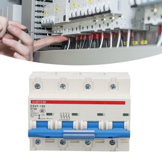 Ryo Tools เบรกเกอร์ขนาดเล็ก 4P 100A 400V สารหน่วงไฟแรงดันไฟฟ้าต่ำประเภทราง Miniature Circuit Breaker