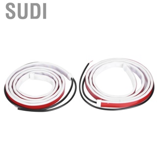 Sudi Car Door Welcome Light 2Pcs  Anti‑Collision Open Strip Flashing Warning Flow Lamp