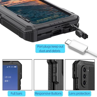 เคสโลหะ + ซิลิโคนสำหรับ Samsung Galaxy Z Fold 7 6 5 4 8 Ultra อะลูมิเนียมอัลลอยพร้อมช่องใส่ปากกาสำหรับสไตลัส เคสโทรศัพท์กันกระแทกสุดๆ