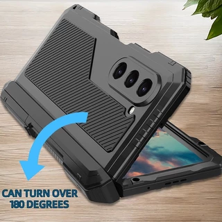 เคสโลหะ + ซิลิโคนสำหรับ Samsung Galaxy Z Fold 7 6 5 4 8 Ultra อะลูมิเนียมอัลลอยพร้อมช่องใส่ปากกาสำหรับสไตลัส เคสโทรศัพท์กันกระแทกสุดๆ