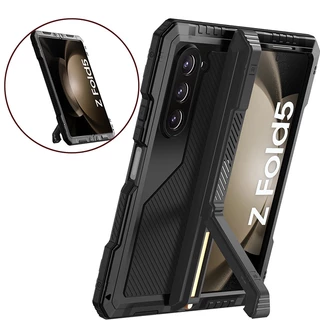 เคสโลหะ + ซิลิโคนสำหรับ Samsung Galaxy Z Fold 7 6 5 4 8 Ultra อะลูมิเนียมอัลลอยพร้อมช่องใส่ปากกาสำหรับสไตลัส เคสโทรศัพท์กันกระแทกสุดๆ
