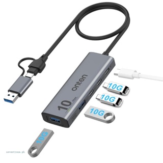 【seve*】ฮับ Usb C 5 พอร์ต อะลูมิเนียมอัลลอย ความเร็วสูง 10Gbps สําหรับแล็ปท็อป 5 in 1