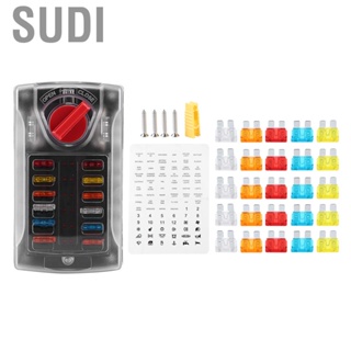 Sudi Fuse Box  12 Circuits Indicator Light Use Car Yacht Universal Marine Boat Dustproof