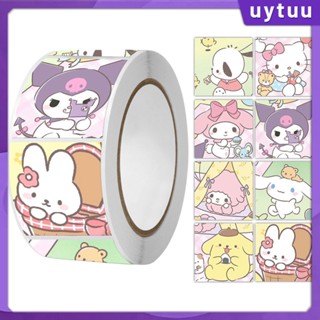 Uytuu Sanrio สติ๊กเกอร์ชุด 500 ชิ้น ชุด 500 ชุด 500 แผ่น/ม้วนสติ๊กเกอร์การ์ตูนน่ารักสำหรับ DIY โน๊ตบุ๊ค/กระเป๋าเดินทาง/แล็ปท็อปตกแต่ง