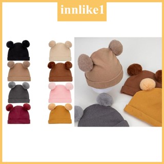 Innlike1 หมวกบีนนี่น่ารัก ใส่สบาย เทรนด์สําหรับเด็กทารกแรกเกิด ทุกเพศ ทุกวัย