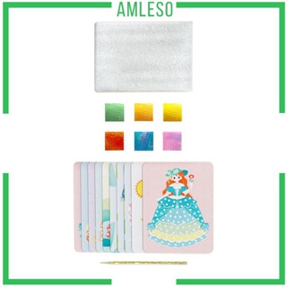 [Amleso] หนังสือภาพวาดเจ้าหญิง งานฝีมือ DIY ของเล่นสําหรับเด็ก