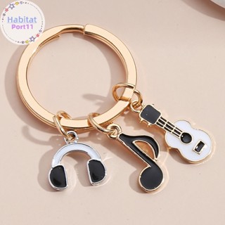 Habitatport พวงกุญแจ จี้เครื่องดนตรี กีตาร์น่ารัก ของขวัญ สําหรับศิลปิน
