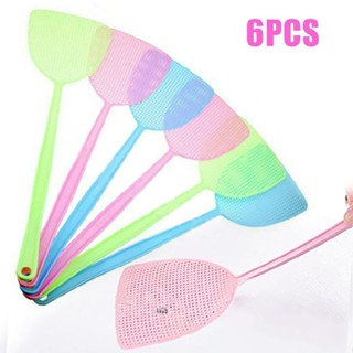 6pcs Fly Swatter Plastic Flyswatter Home Office Pest Flyswatter Manual Swat Pest