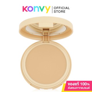 แป้งผสมรองพื้น เมลินดา Mei Linda Soft Matte Skin Fit Powder Foundation 10g #03 Oat คุมมัน ติดทนนาน ปกปิดปานกลางถึง Full Coverage.