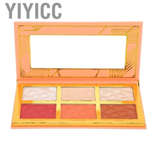 Yiyicc Palette  6 Color Contour for Beautiful Long-Lasting Pigment Light Brighten the Complexion Outline Facial Contours