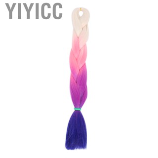 Yiyicc Jumbo Braid Hair White Pink Purple Dark Blue Gradient Color Synthetic ACM