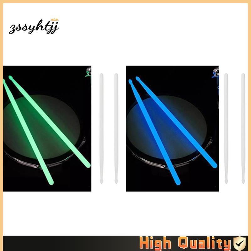 Zssyhtjj1Pair 5A Luminous Drum Stick Drum Set Fluorescent Drumsticks Jazz Drumsticks Stage Glow in D