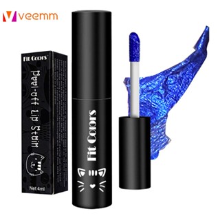 5 สี Blue Liquid Lip Shine กันน้ำ Nonstick Matte Cup Moisturizing Ink ยาวนานริมฝีปาก veemm