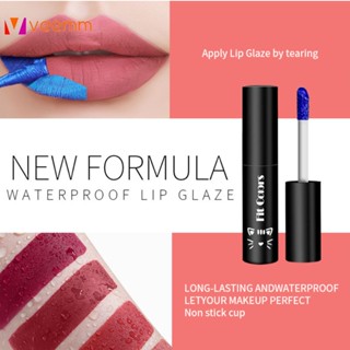 Fit Colours Double Layer Lip Enamel Tear Lip Dyed ด้วยสีเบสด้านและลิปสติกแบบถอดได้ทนทาน veemm