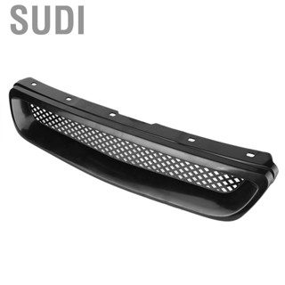 Sudi Black Grill Mesh Bumper Grille  Front Hood Air Flow Intake Fit for Honda Civic 96‑98 JDM Type‑R Style