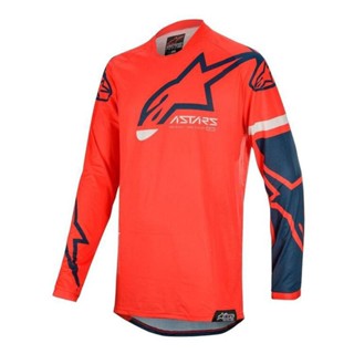  เสื้อยืดลําลอง แขนสั้น พิมพ์ลายเข็มทิศ Downhill MTB สีแดง สําหรับเล่นกีฬา