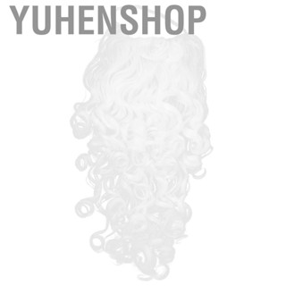 Yuhenshop 80cm Santa Beard White Wig And Claus Curly For