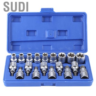 Sudi 19 PcsHexagon Socket For Auto  Tool T-Shaped Bit E-Shaped