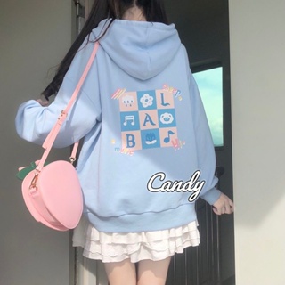 Candy Kids  เสื้อผ้าผู้ญิง แขนยาว เสื้อฮู้ด คลุมหญิง สไตล์เกาหลี แฟชั่น  ins ทันสมัย คุณภาพสูง ทันสมัย A98J38J 36Z230909